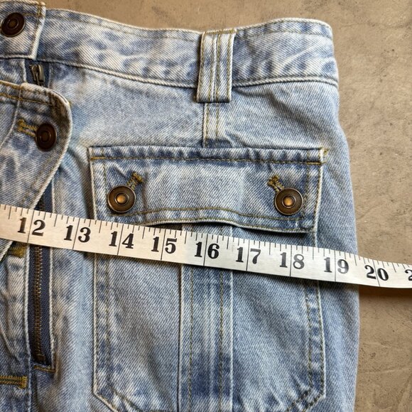 Hunter & Brown Women’s Denim Skirt XL Button Front Cargo Pockets - Picture 14 of 14